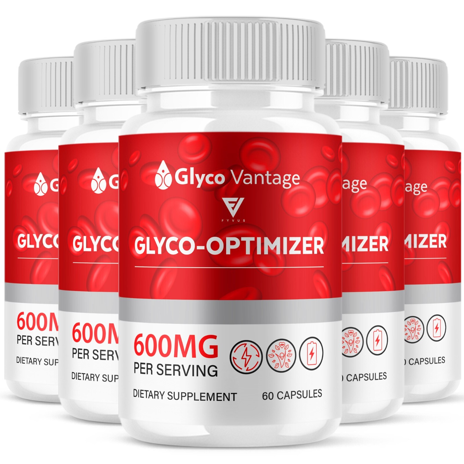 (5 Pack) Glyco Vantage Capsules, Glyco Vantage Glycogen Support (300 Capusles)