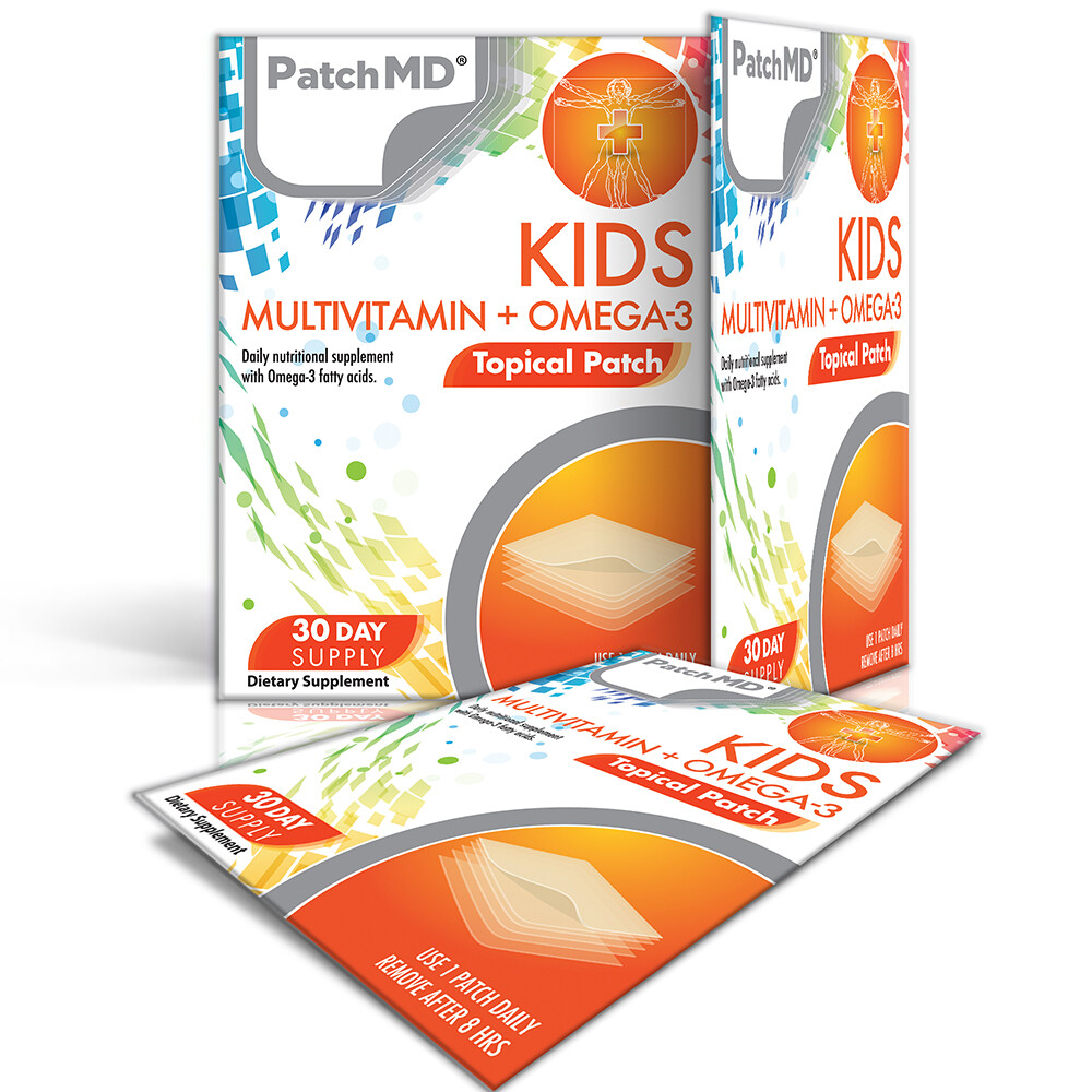 PatchMD Kid’s Multivitamin + Omega-3 Topical Patch (30 Day Supply) – Authentic