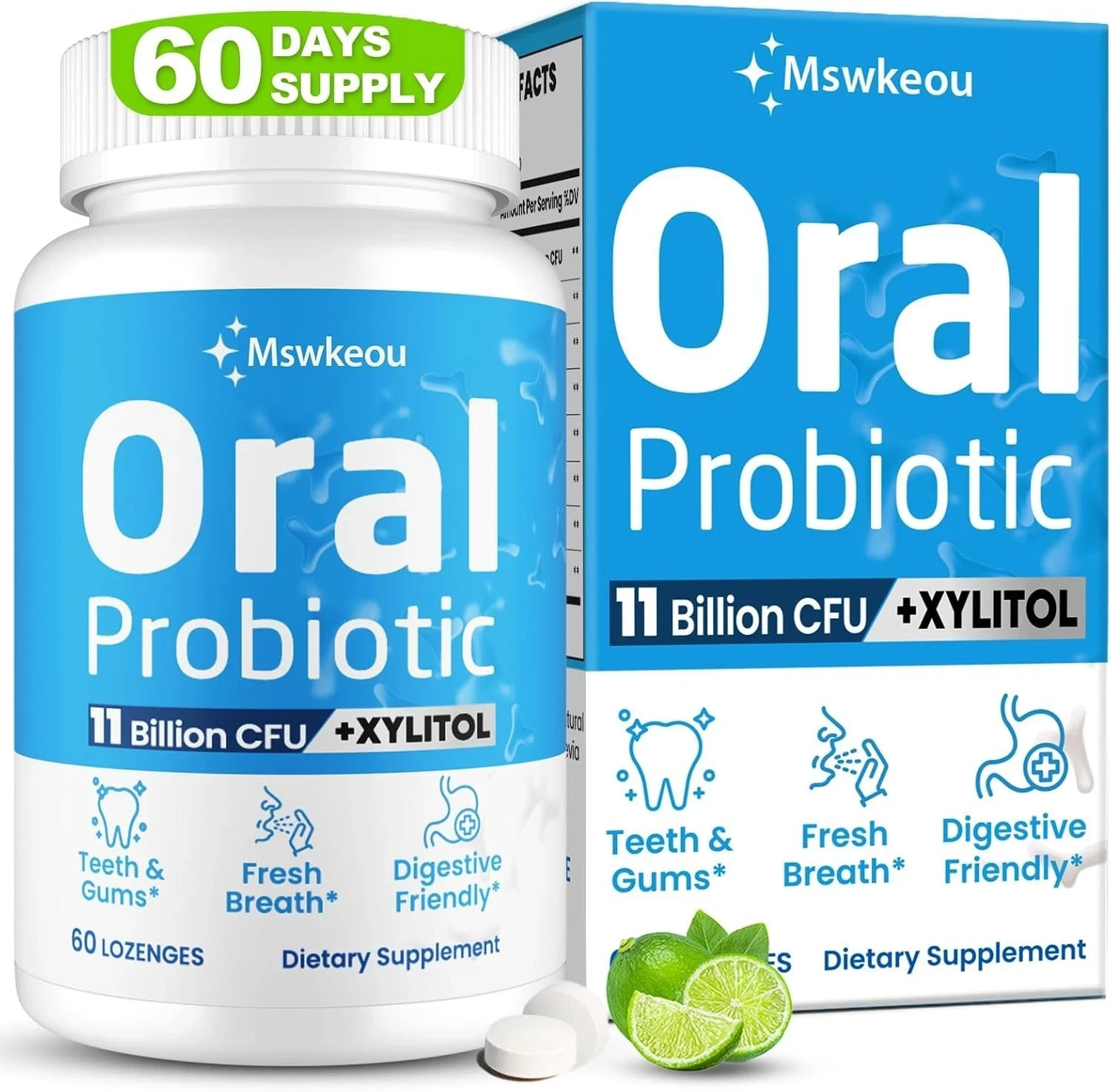 Oral Probiotics for Mouth Bad Breath for Adults 11 Billion CFU, Best Breath Oral