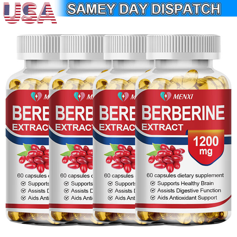 Berberine 1200mg – High Potency Berberine Capsules – 120PC – Blood Sugar Support