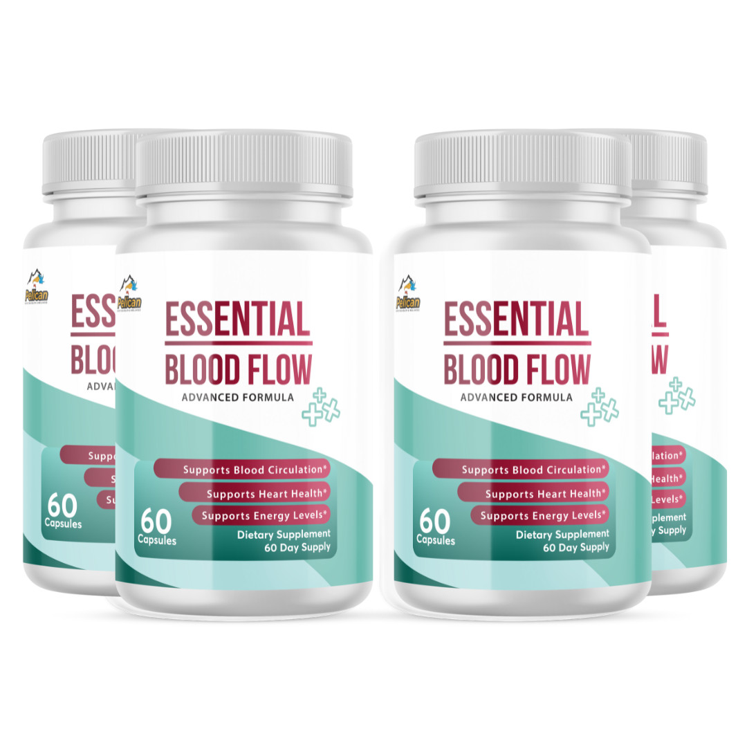ESSENTIAL BLOOD FLOW- Blood Support- 4 Bottles- 240 Capsules