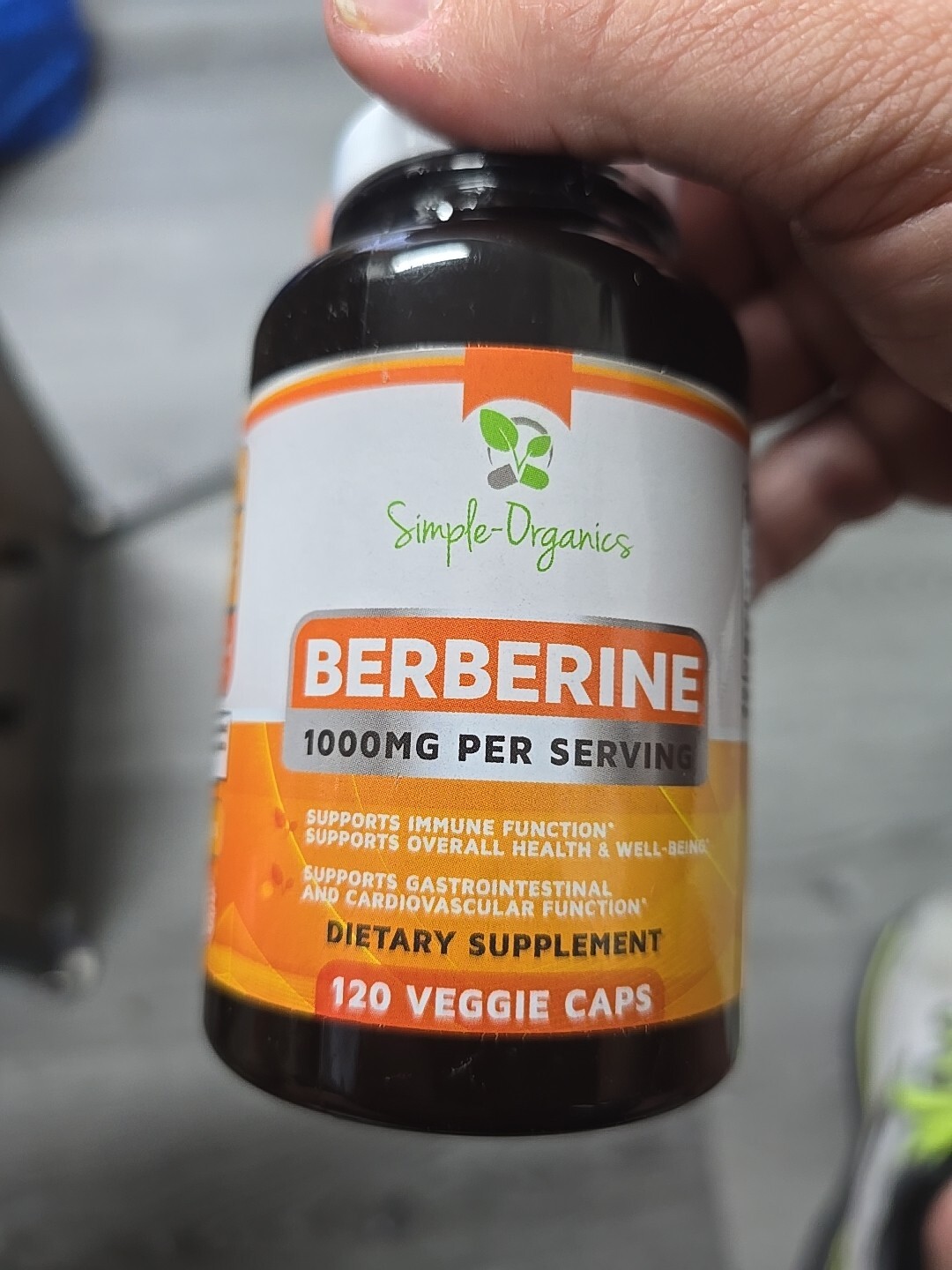 Simple Organics Berberine 1000mg Per Serving 120 Veggie Caps