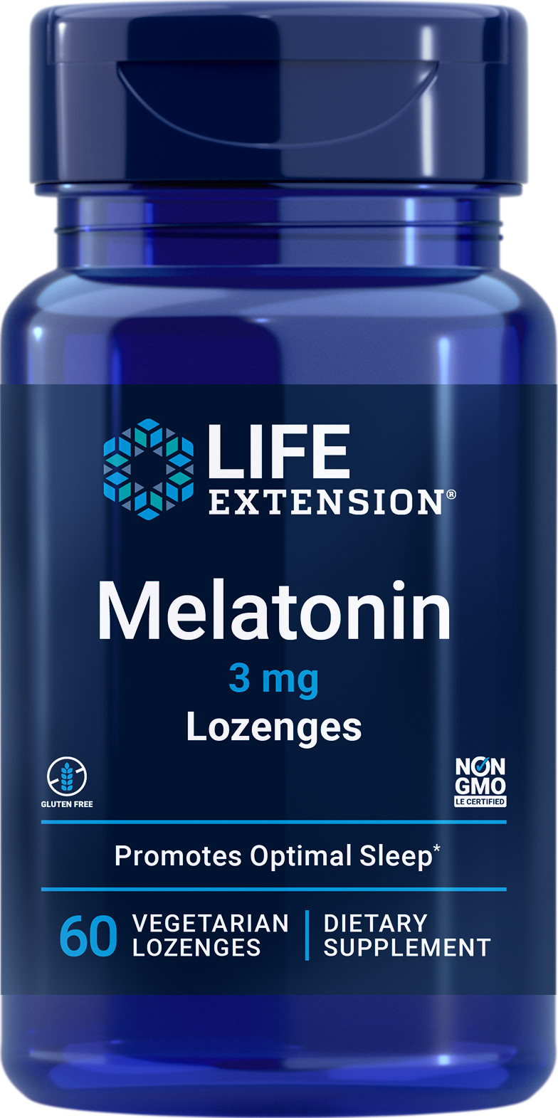 Life Extension Melatonin 3mg Lozenges Restful Sleep 60 Vegetarian Lozenges