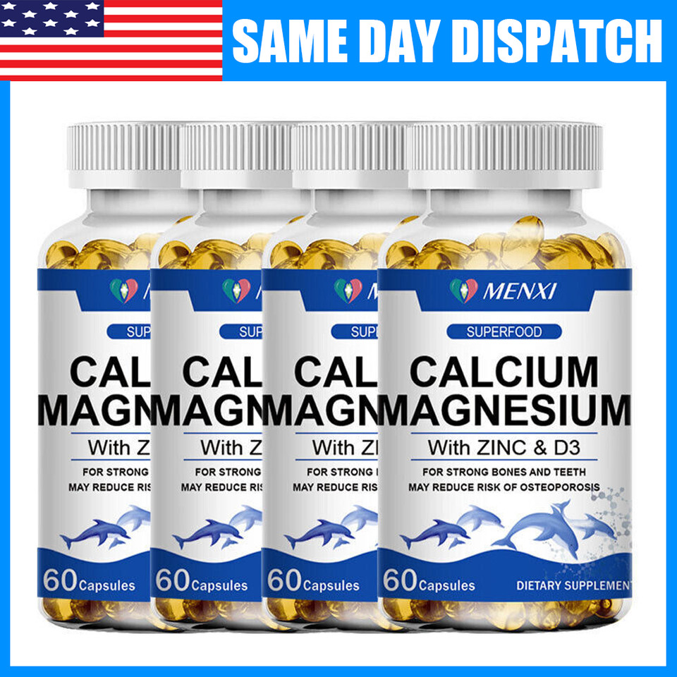 Magnesium Zinc Vitamin D3 Calcium 1000 MG Complex Supplement-High Absorption