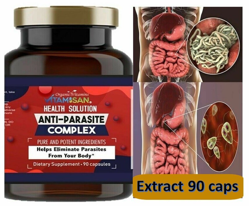 Intestinal Parasite Cleanse Detox Dietary Capsules Supports Digestion Natural 90