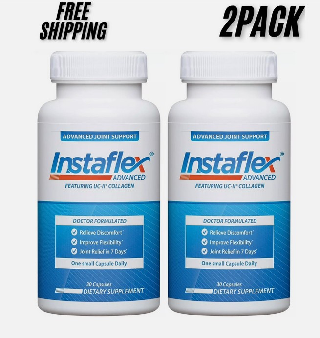 2 Pack Instaflex Advanced Joint Support Doctor Formulated 60 Capsules Exp 2027.