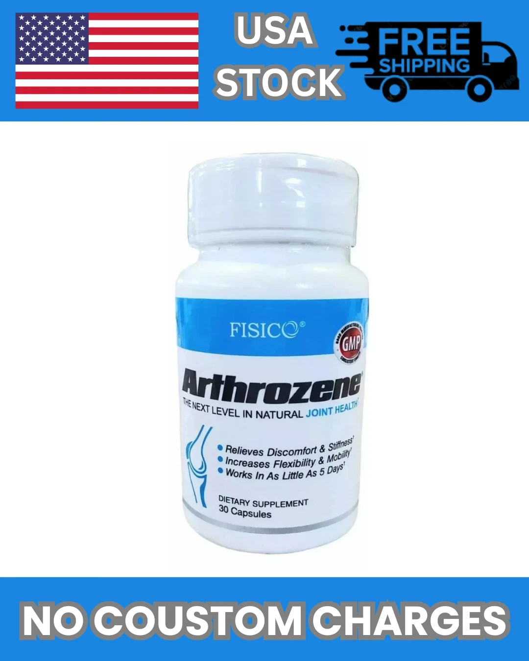 Fisico Arthrozene Natural Joint Health Supplement 30 Capsules