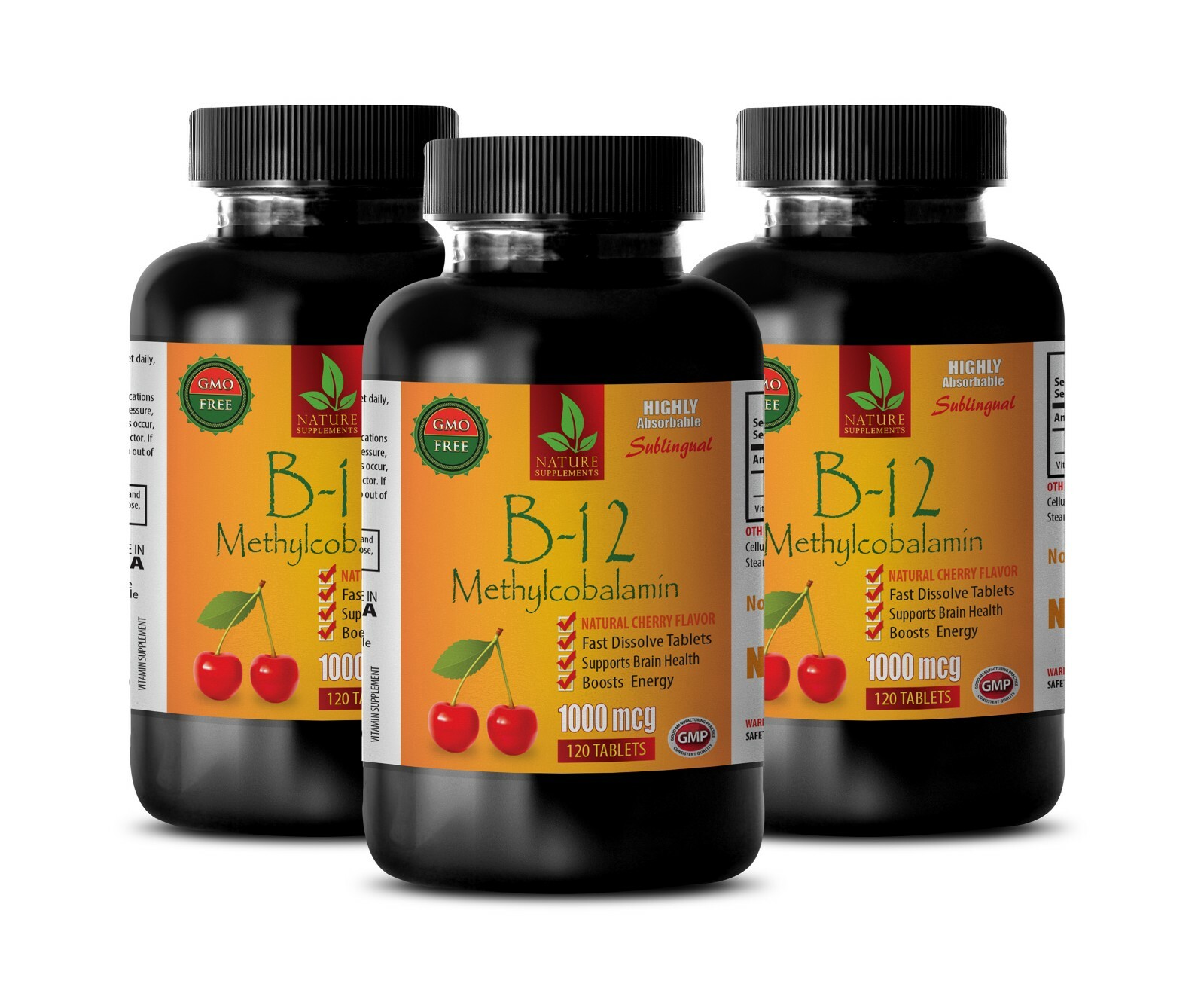 energy boost men – B-12 METHYLCOBALAMIN – digestion support supplements 3BOTTLE
