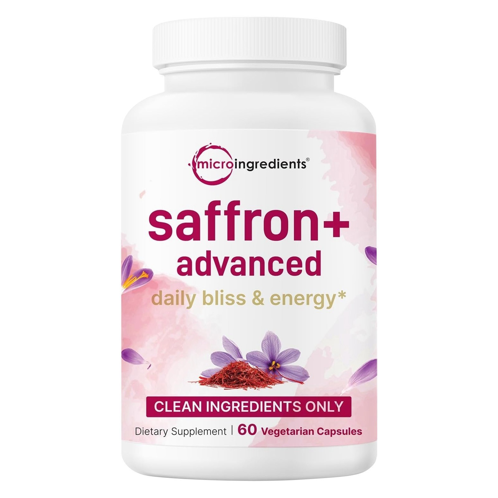 Micro Ingredients Saffron+ Advanced Supplements 60 Veggie Capsules 10-in-1 NEW