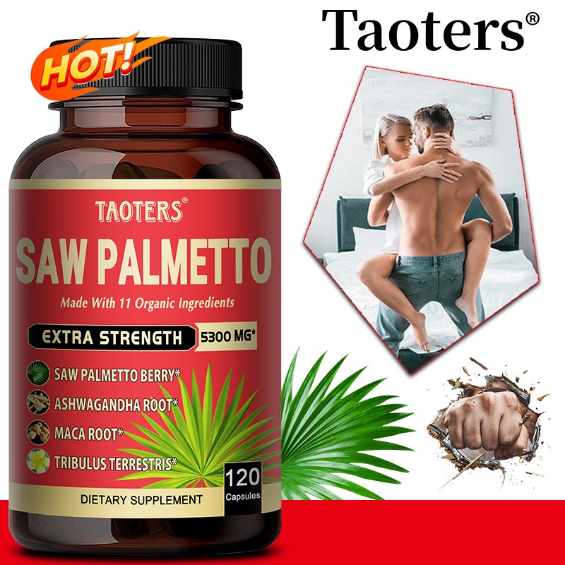 High Strength Saw Palmetto Extract 5300mgCapsules-Vitality+Energy-Urinary Health