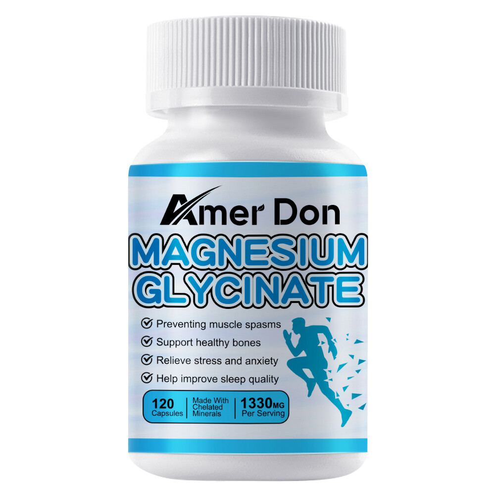 Magnesium Glycinate 1330mg for Sleep Stress Relief Bone Support High Absorption
