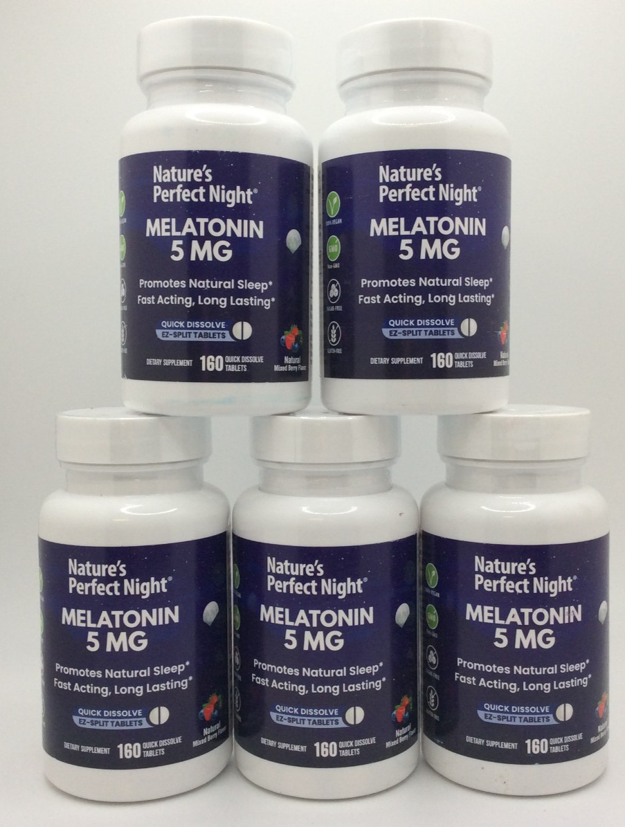 Nature’s Perfect Night Melatonin 5mg 800 Quick Dissolve Tablets Mixed Berry 2027