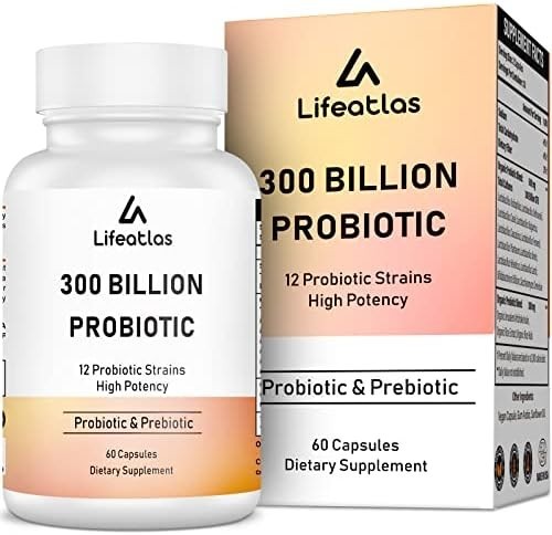300 Billion CFU Probiotics – Probiotics for Women and Men, 12 Probiotic Strai…