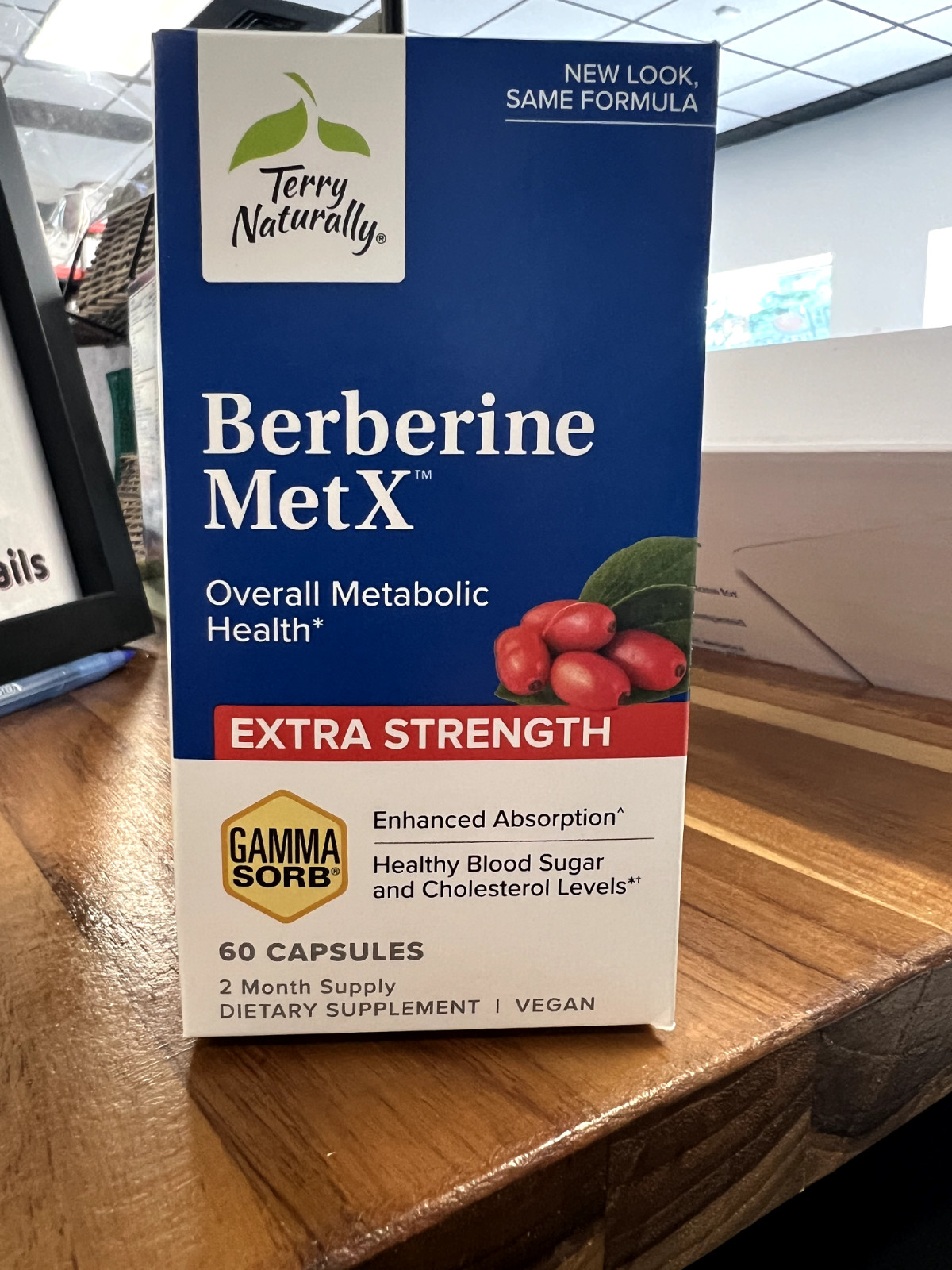 Terry Naturally Berberine Metx Extra Strength, 60 Capsules, Non-Gmo, Vegan