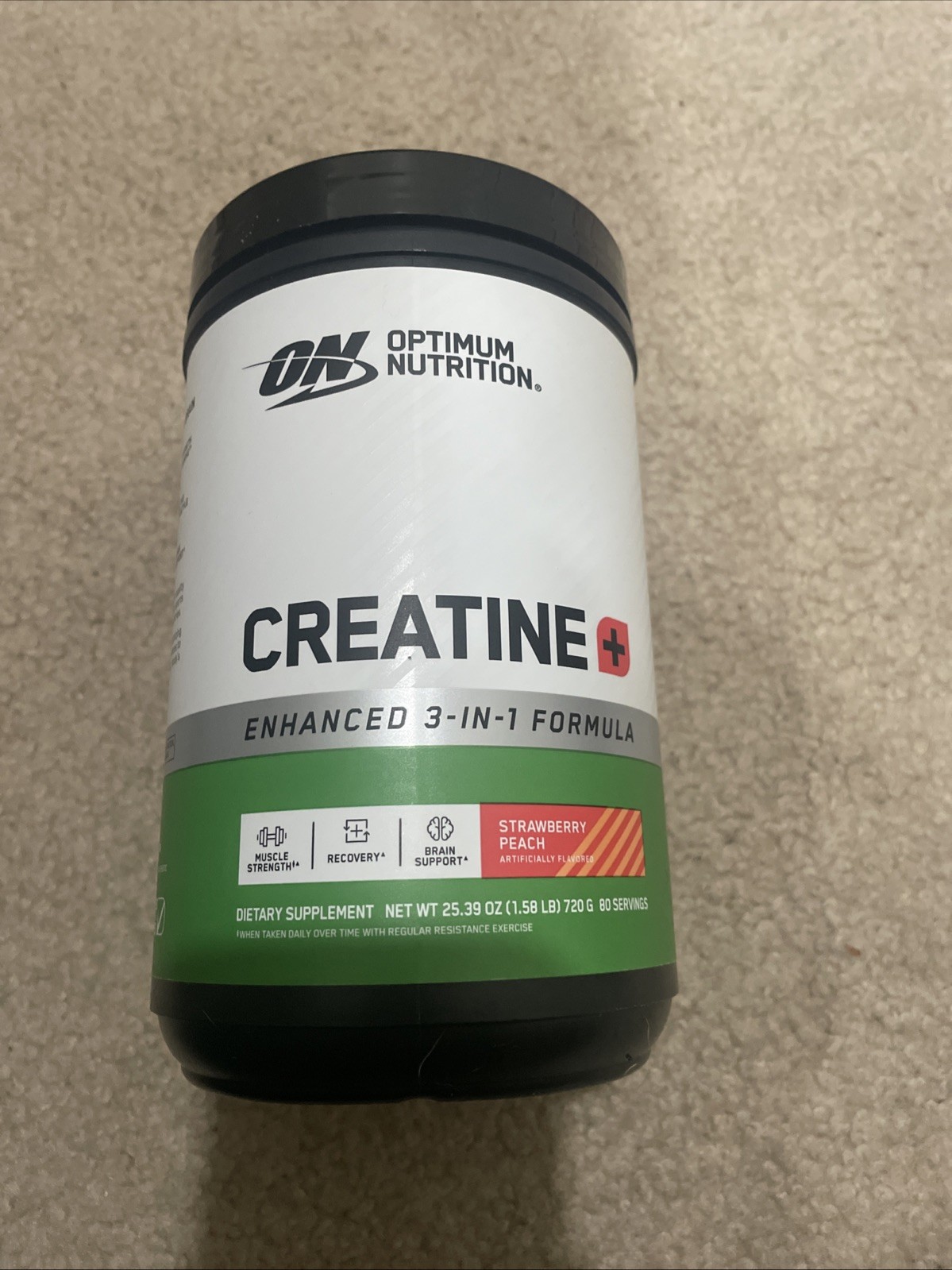 Creatine+, Strawberry Peach, 1.58 lb (720 g) sealed