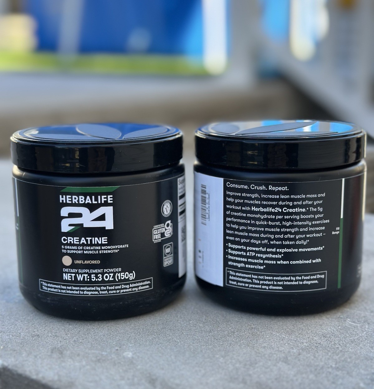 (2) Herbalife Creatine  Monohydrate 5.3oz Unflavored to Support Muscle Ex 2/27