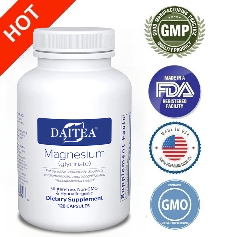 Magnesium Glycinate 500mg Multivitamins 120 Capsules Muscle Brain Heart Health