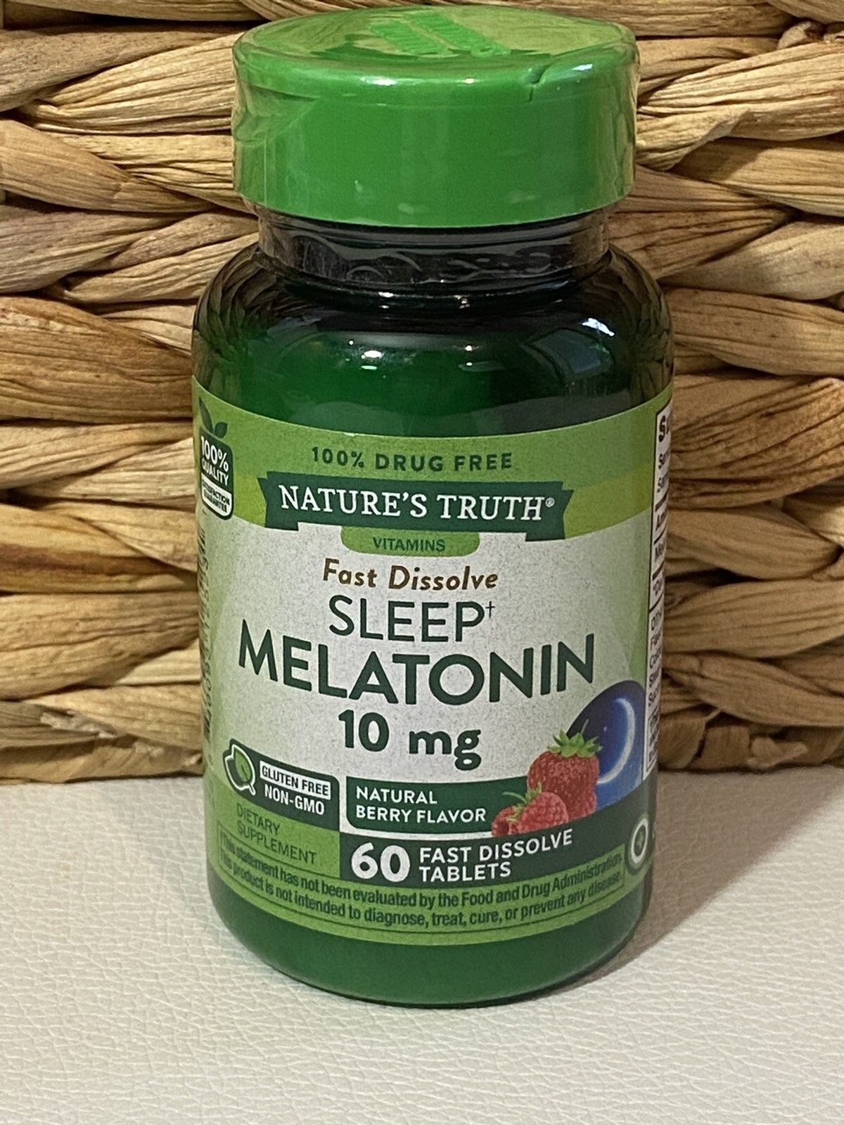 Nature’s Truth Melatonin 12 mg Fast Dissolve Berry Flavor 60 Tabs Exp 8/26