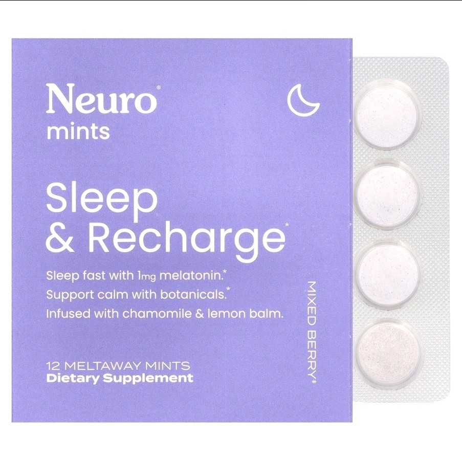 NeuroMints, Sleep & Recharge, Mixed Berry, 6 Packs, 12 Meltaway Mints Each….CP