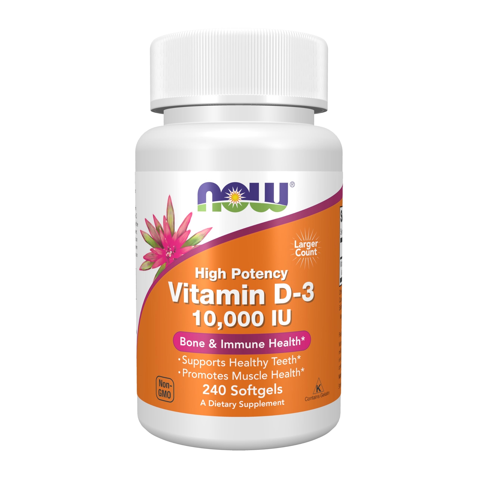 240 Count Vitamin D3 High Potency Liquid Softgels Immune Support Non GMO