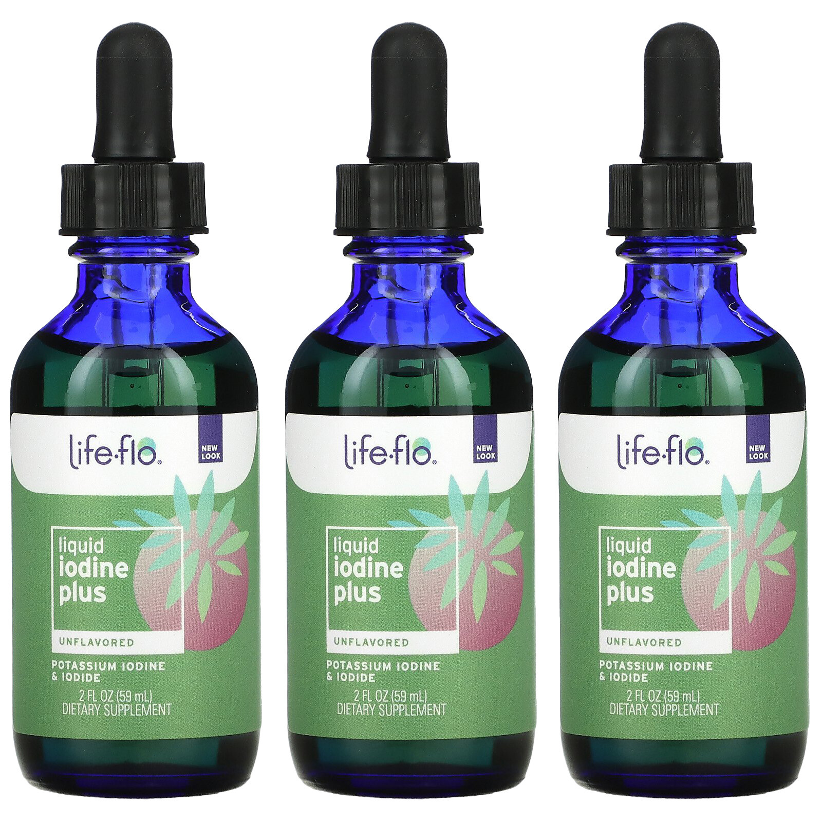 Life-flo, (3 Pack) Liquid Iodine Plus, 2 fl oz (59 ml)