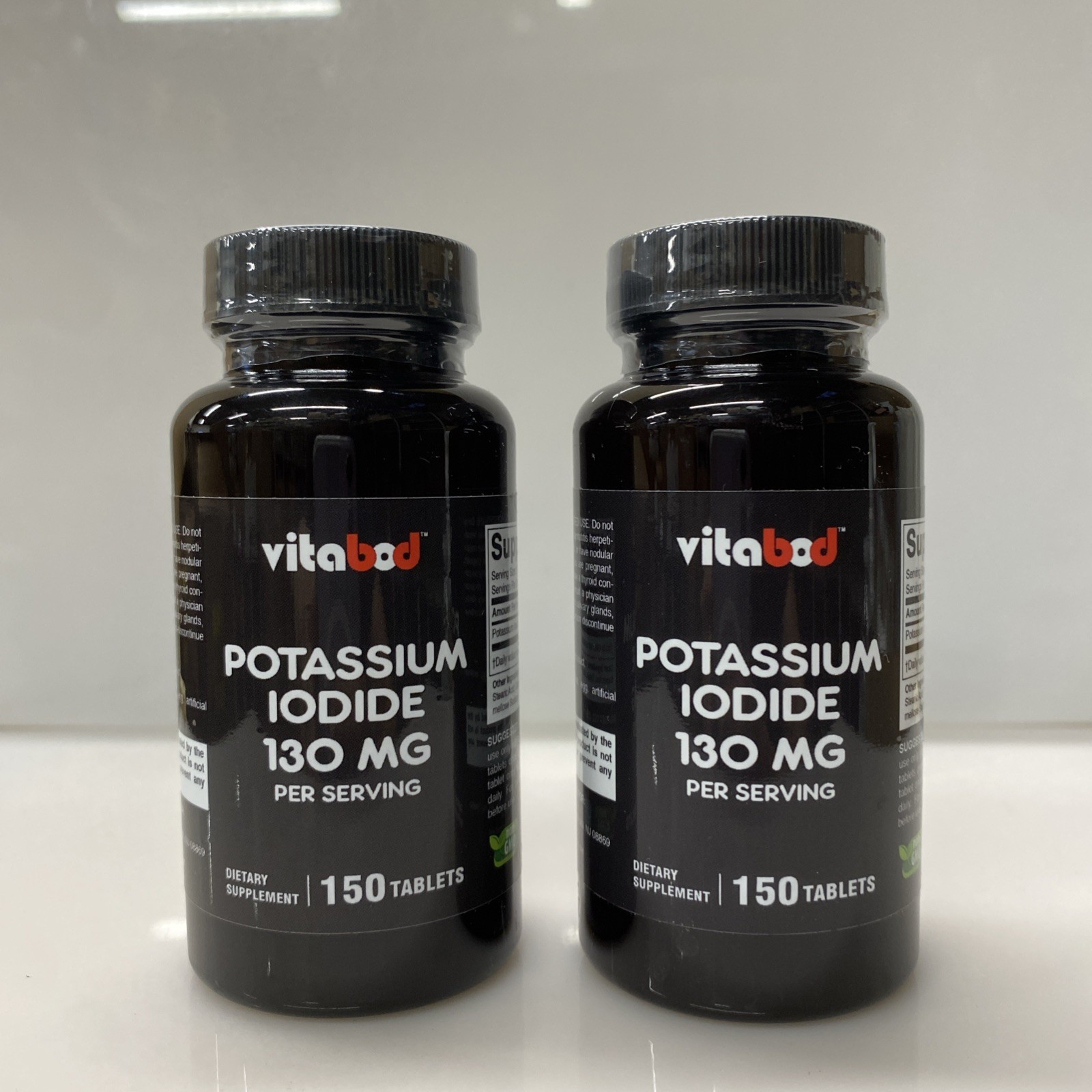 2 VitaBod Potassium + Iodide Pills ☆130 mg Supplement 300 Tabl.total EXP:2028