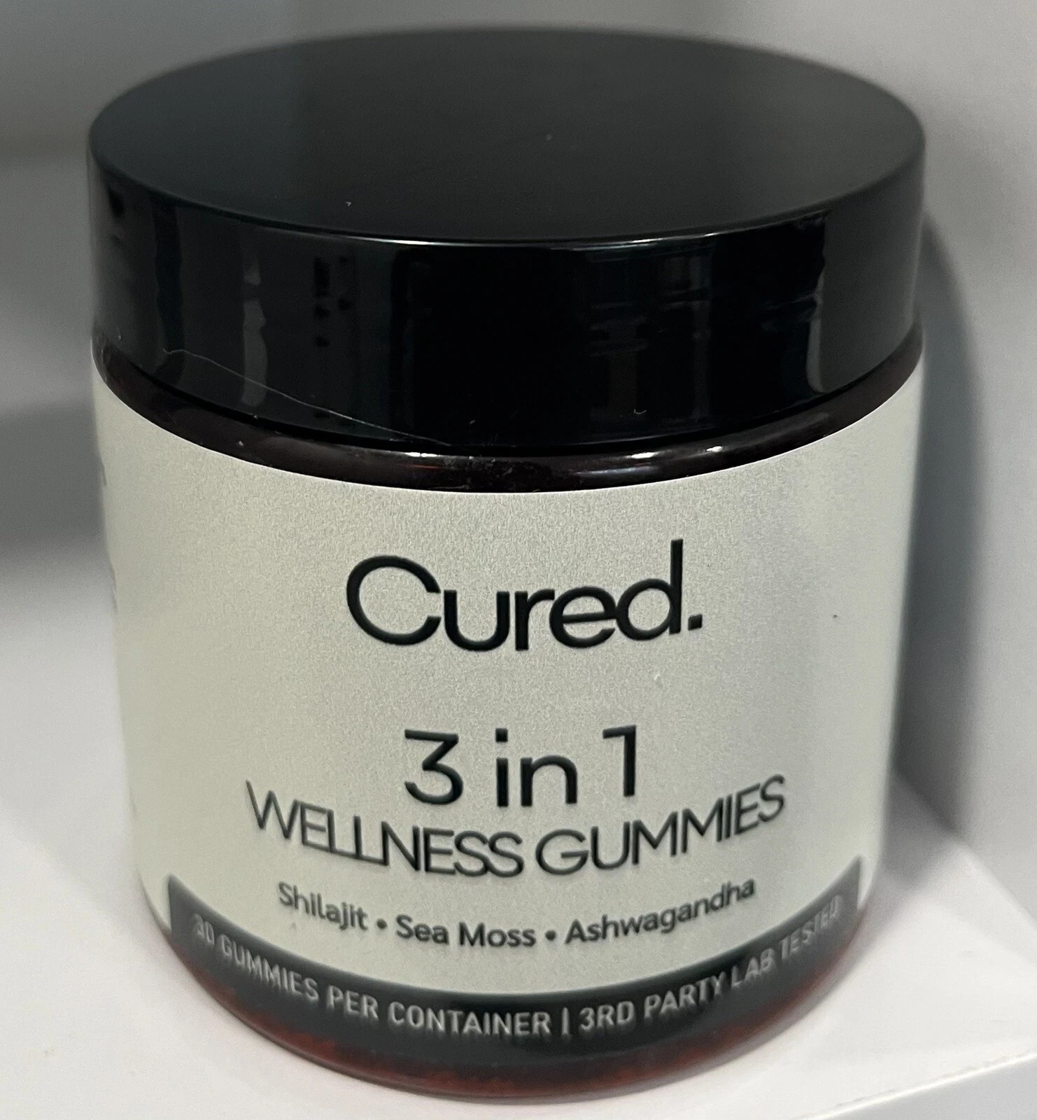 cured 3 in 1 wellness gummies shilajit 30 ct sea moss ashwagandha exp 12/26 NWB