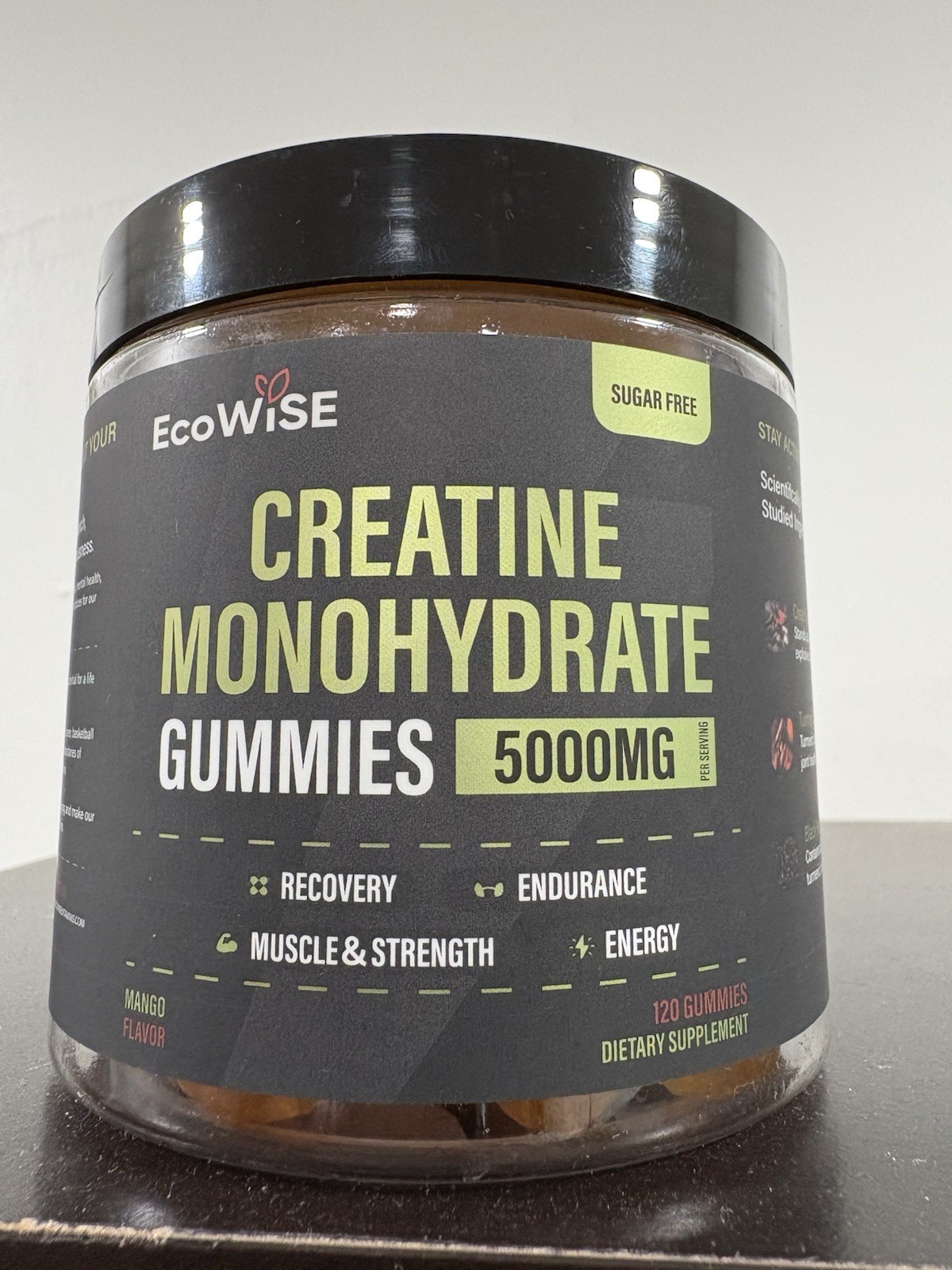 Creatine Monohydrate Gummies – Muscle, Stamina, & Recovery – Sugar-Free – 120ct