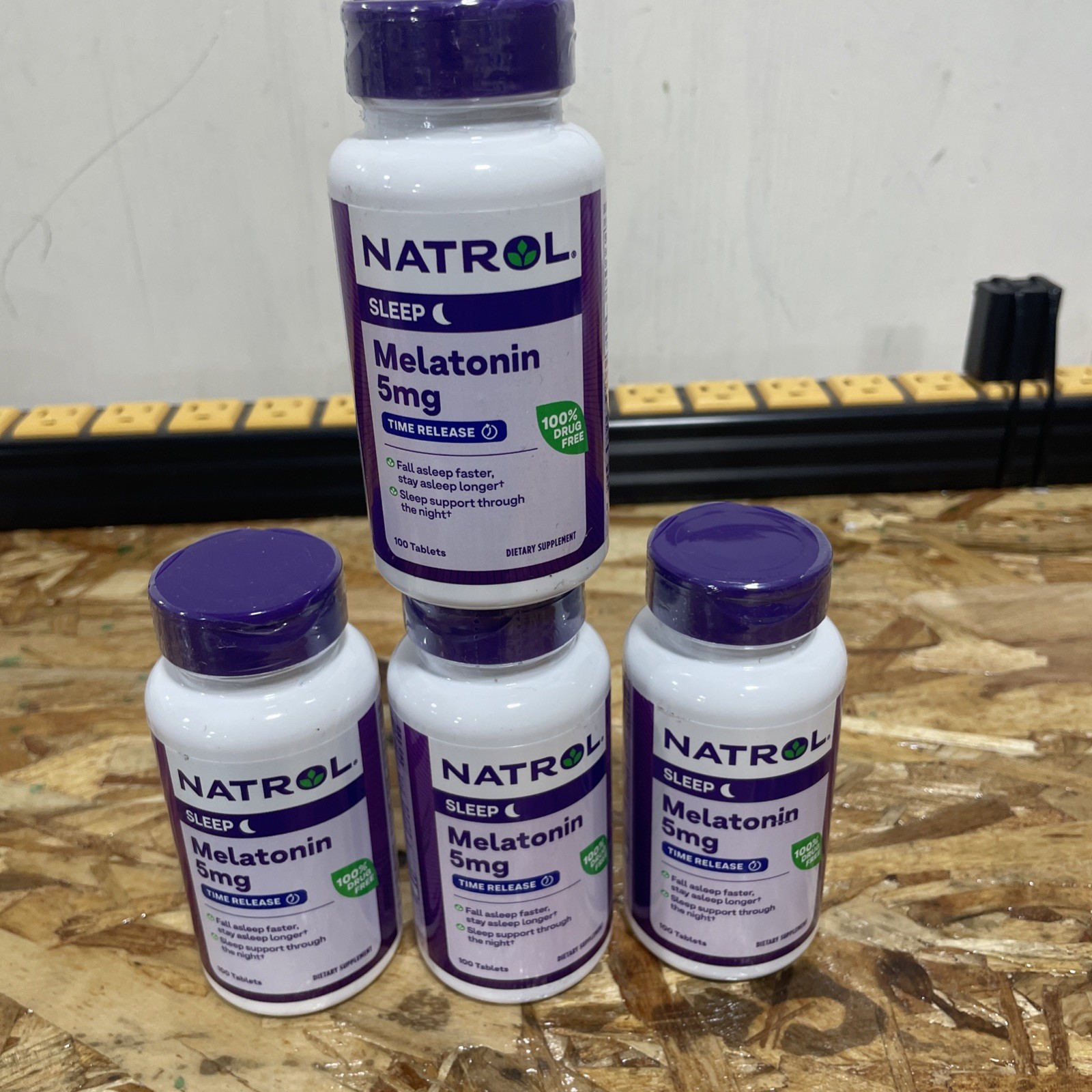 4 Bottles Of Natrol Melatonin Time Release 5 mg 100 Tablets Each 400 total