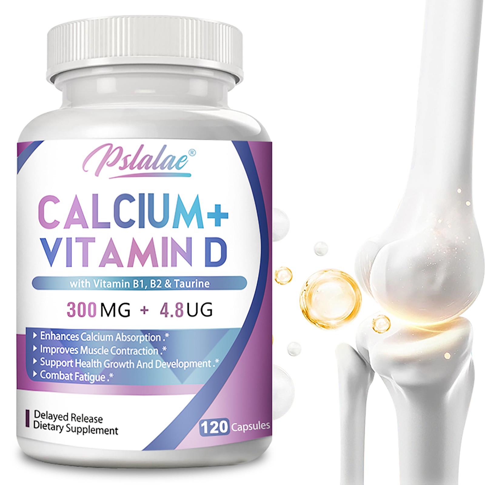 Calcium + Vitamin D – with Vitamin B1, B2, Boost Immunity Support Bone & Muscle