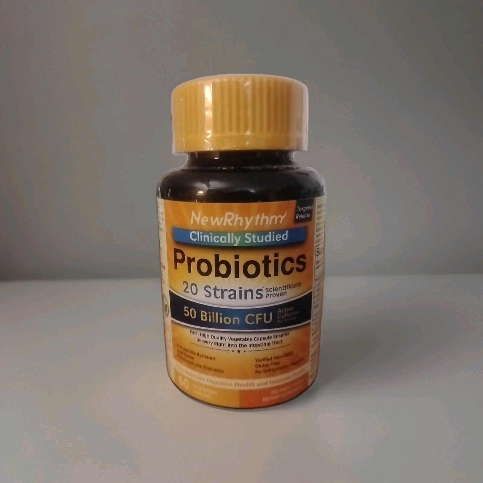 New Rhythm Probiotics 50 Billion CFU 20 Strains, 60 Veggie Capsules 07/2026