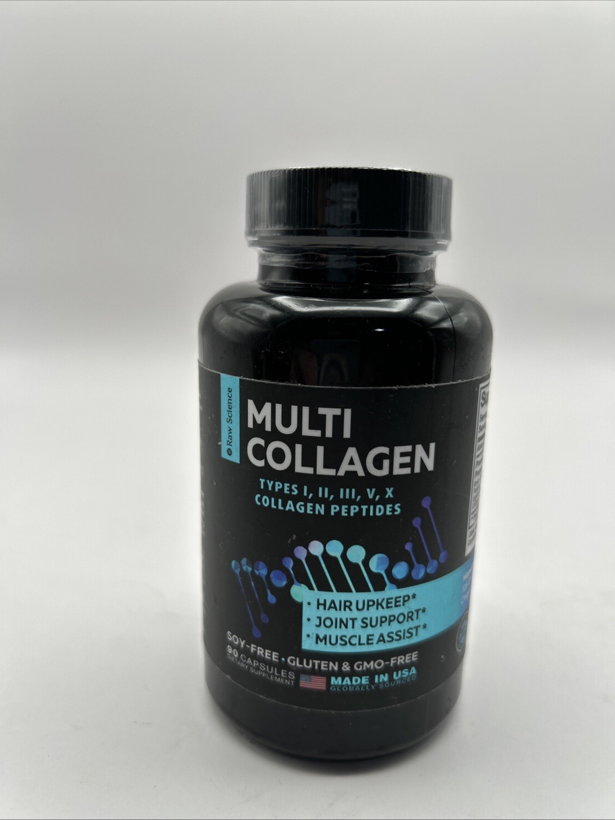 Raw Science Multi Collagen Complex – Types I, II, III, V, X – 90 caps – Ex 08/27