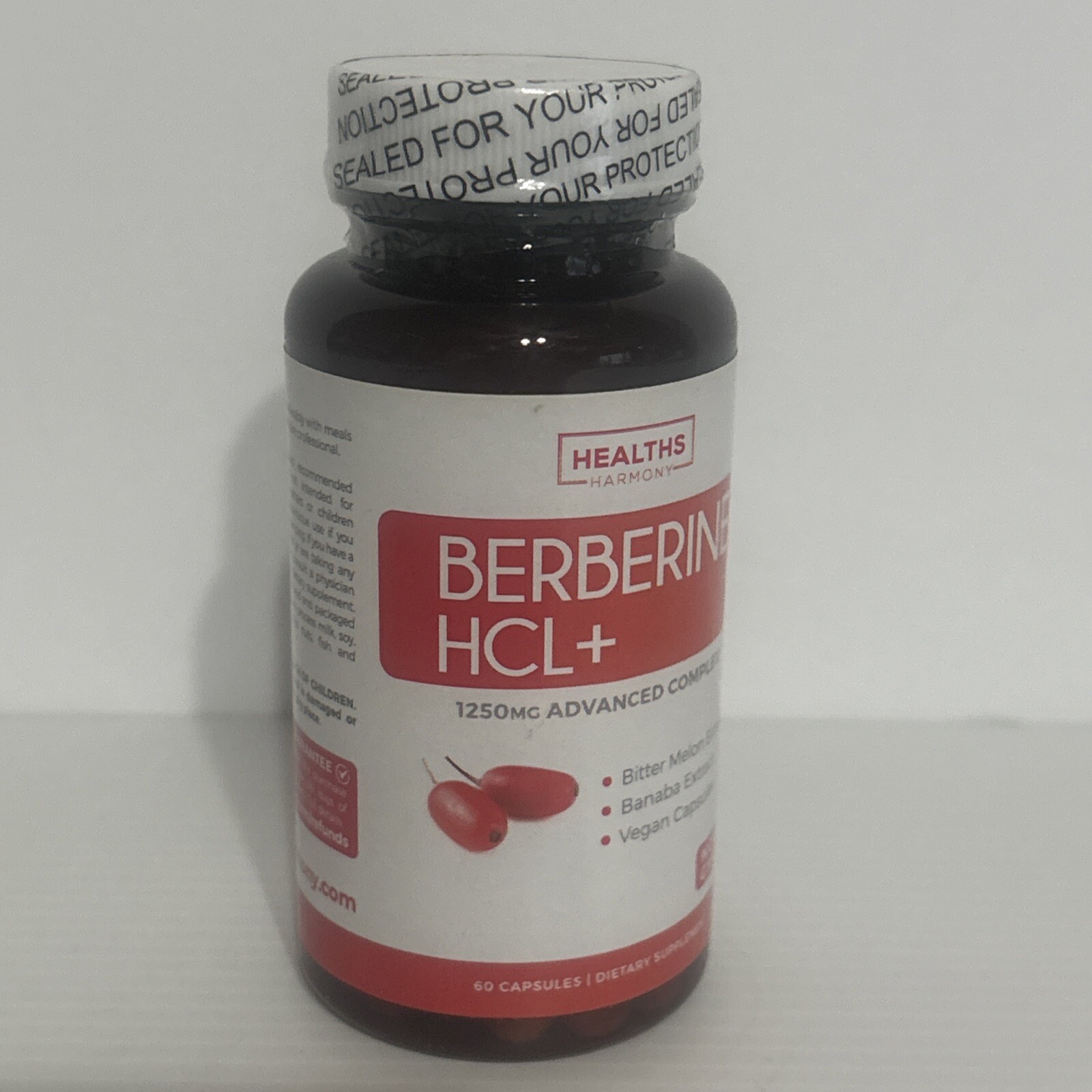 Healths Harmony Berberine HCL 500mg (Non-GMO & Vegetarian) Plus Bitter Melon