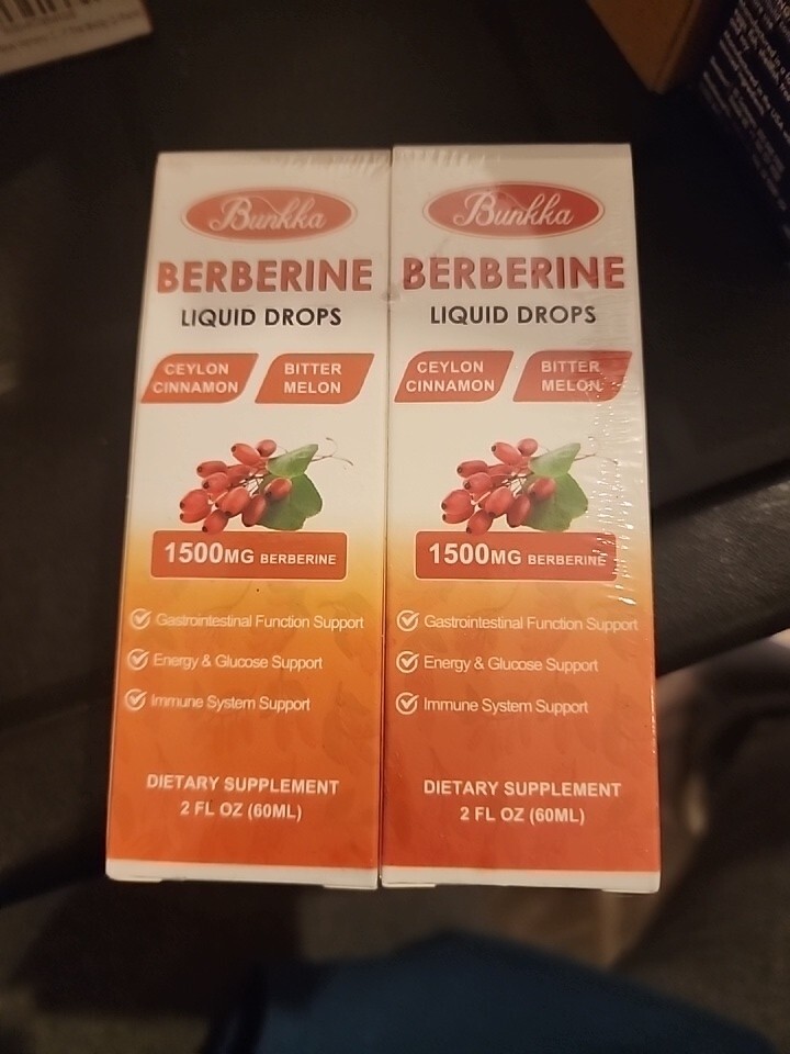 60ML Berberine Supplement, 1500mg Organic Liquid Drops Dietary Supplement