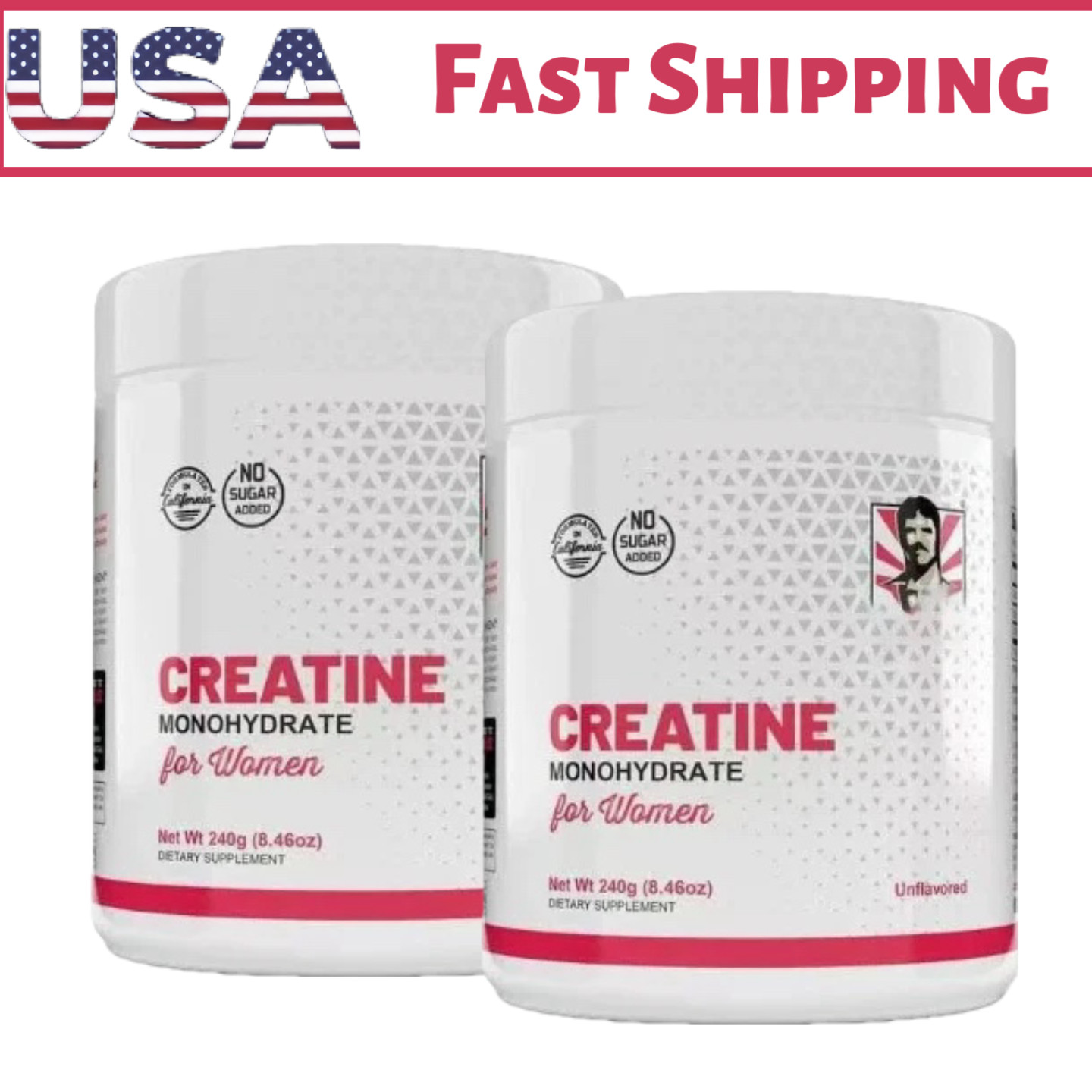 2x Powder Muscle Gain Strength Booster For Women Creatine Monohydrate 240g gif