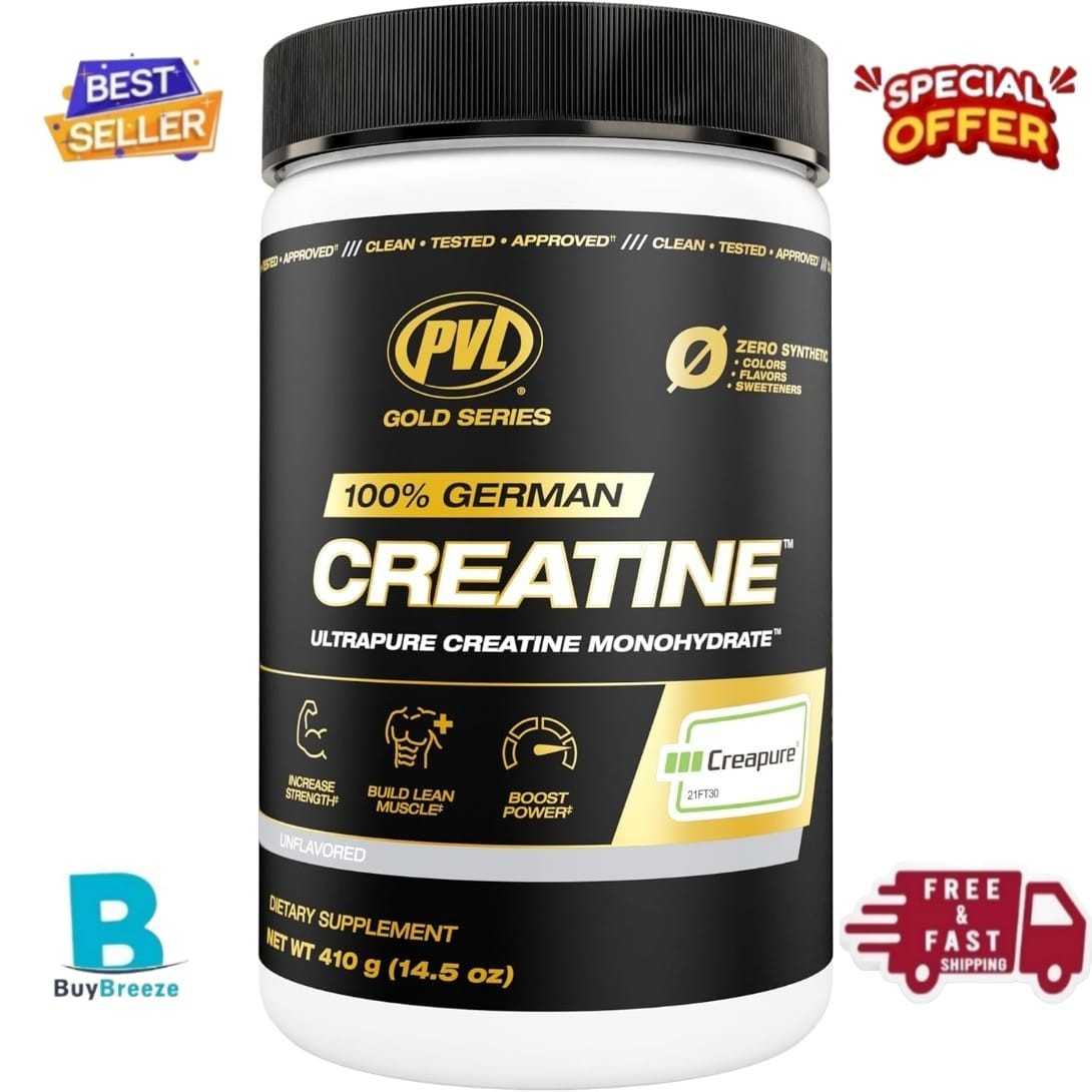 PVL Creapure Creatine – 100% Pure German Creatine Monohydrate Powder – 82 Servin