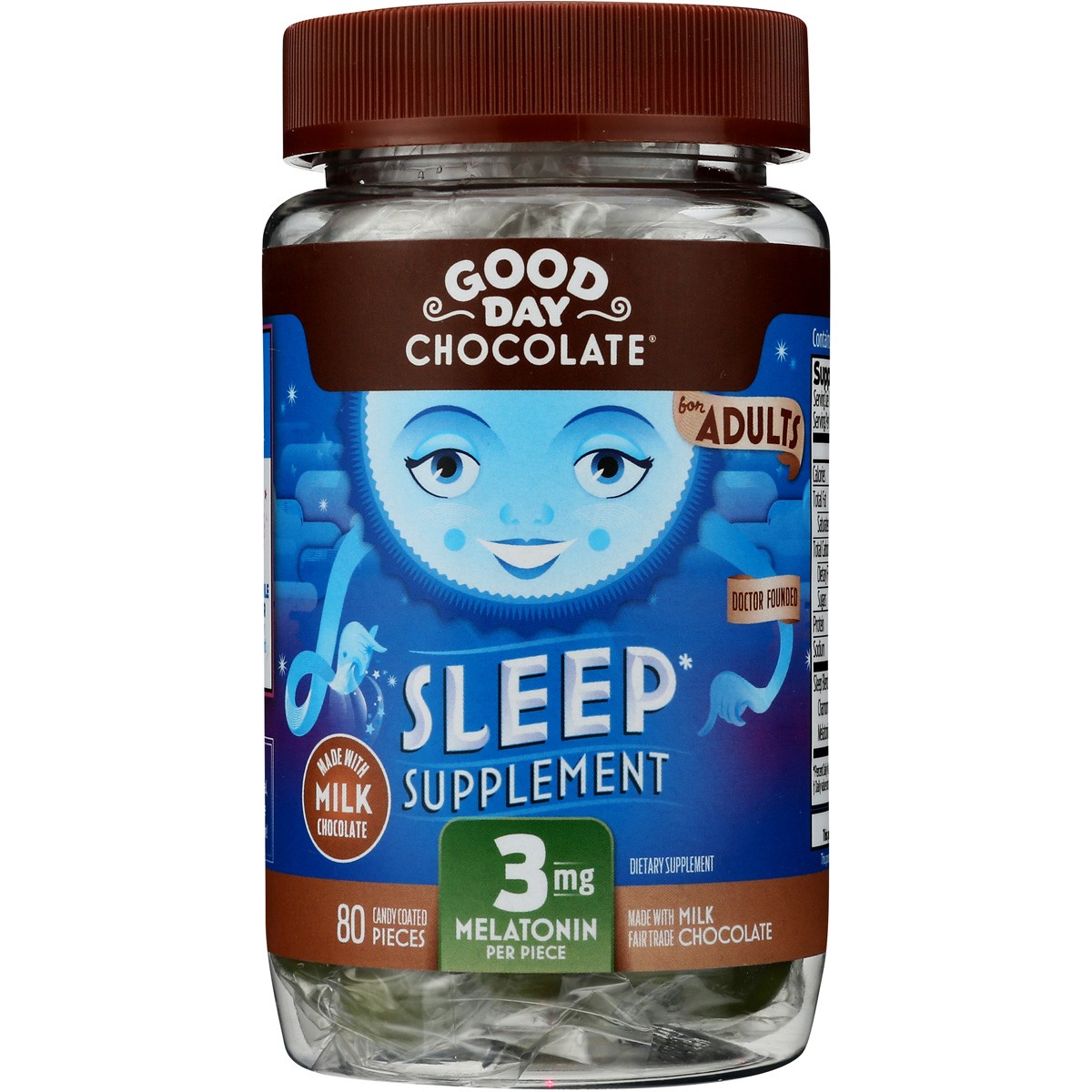 Good Day Chocolate Melatonin 3Mg Milk Chocolate 80 Pieces
