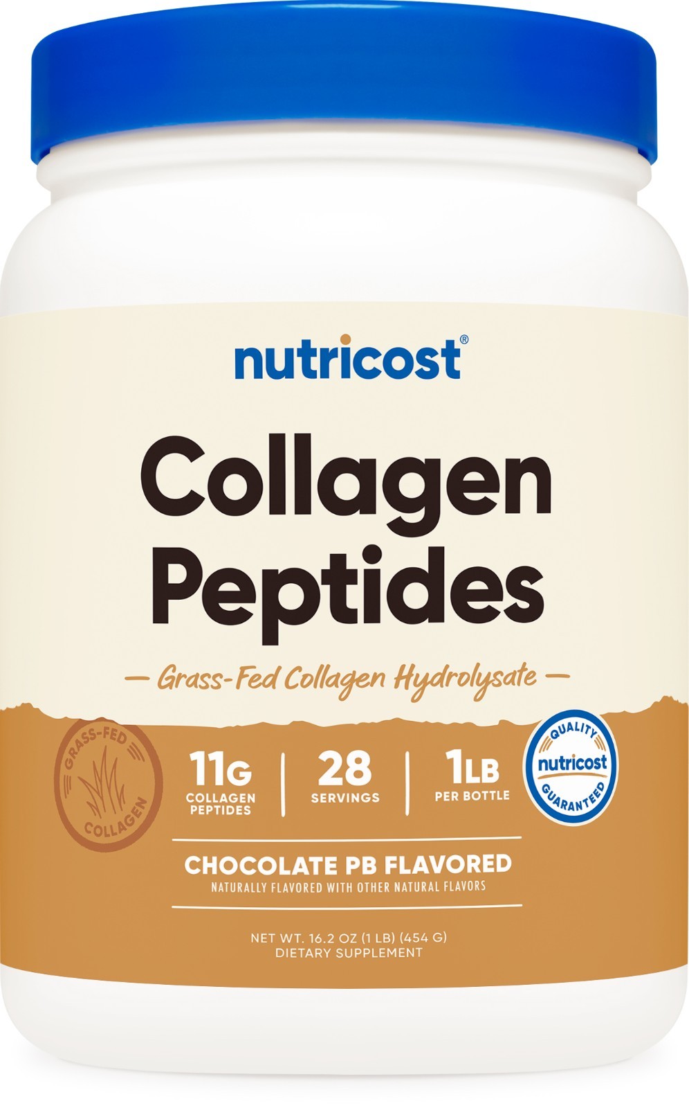 Nutricost Grass-Fed Collagen Powder 1L  (Chocolate PB) – Collagen Peptides