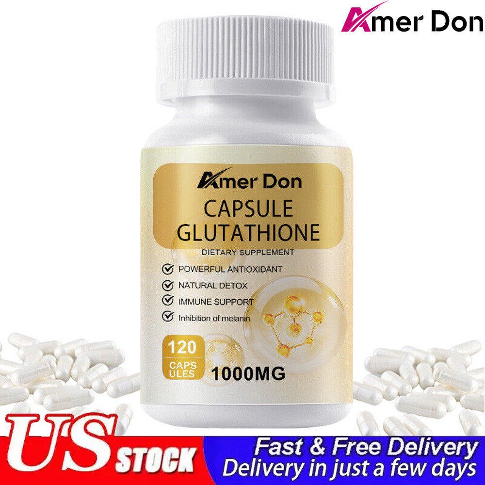 L-Glutathione Capsules 1000MG Natural Anti-Aging Skin Whitening 120 Caps