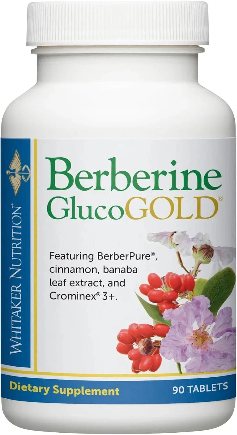 Berberine GlucoGold – 1500mg BerberPure, Cinnamon, Chromium – 90 Tabs