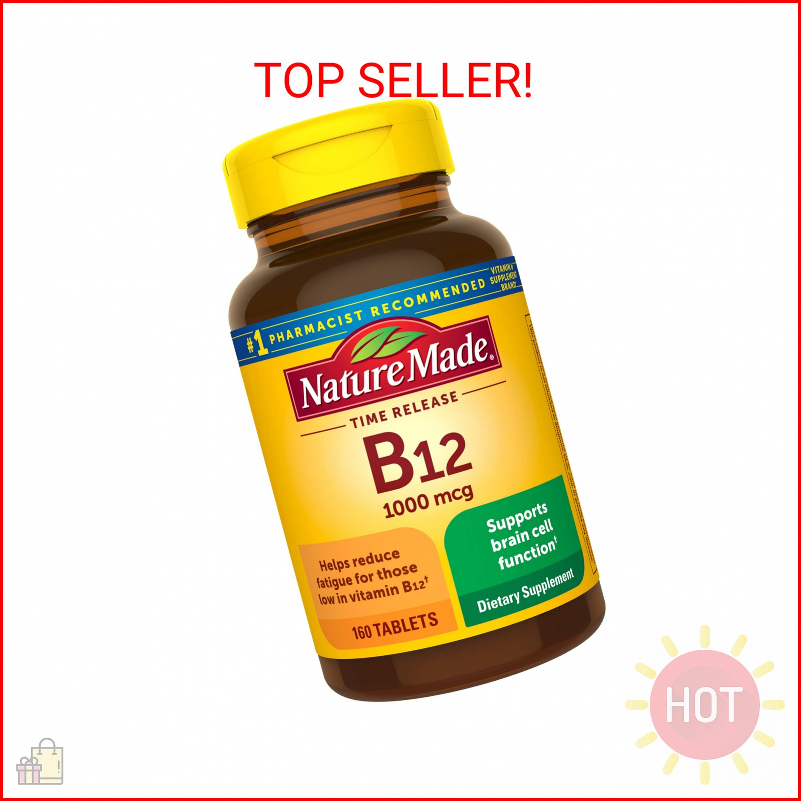 Nature Made Vitamin B12 1000 mcg, Dietary Supplement For Energy Metabolism Suppo