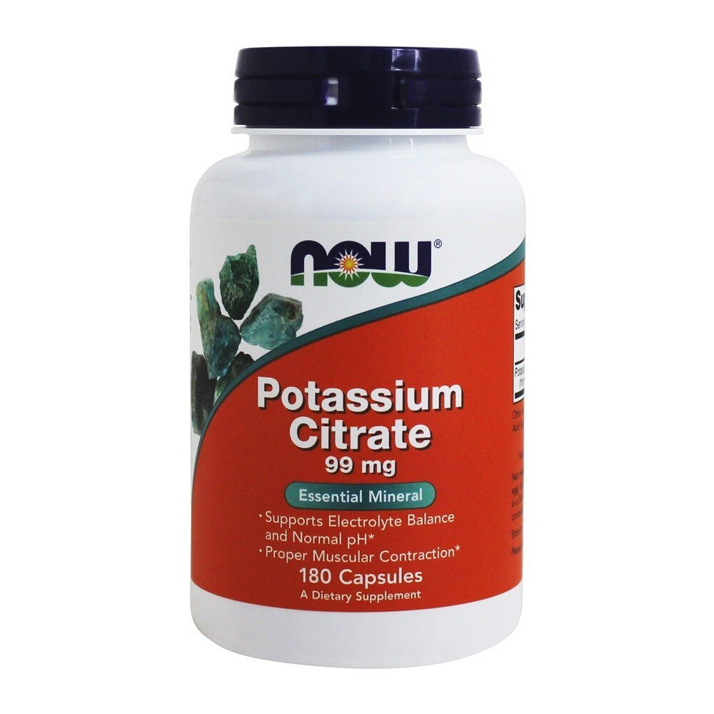 NOW Foods Potassium Citrate Essential Mineral 99 mg., 180 Capsules