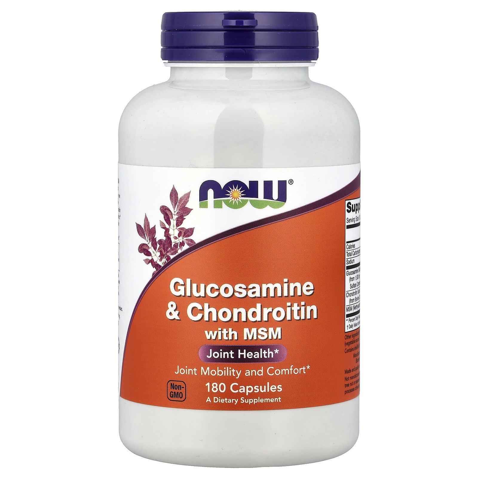 Now Foods Glucosamine  Chondroitin with MSM 180 Capsules GMP Quality