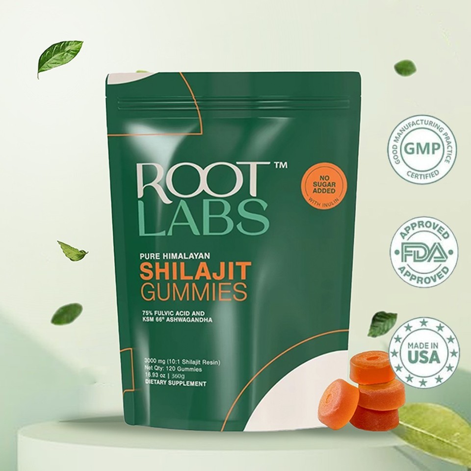Root Labs 10-in-1 Alpha Shilajit Gummies – 4000mg Himalayan Shilajit – 120 Gummy