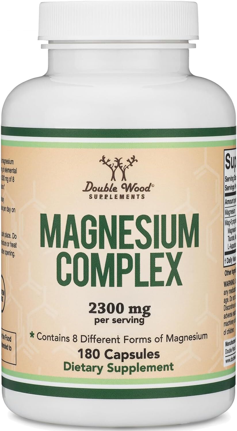 Magnesium Complex Supplement 180 Capsules (436mg Elemental Magnesium Provided by