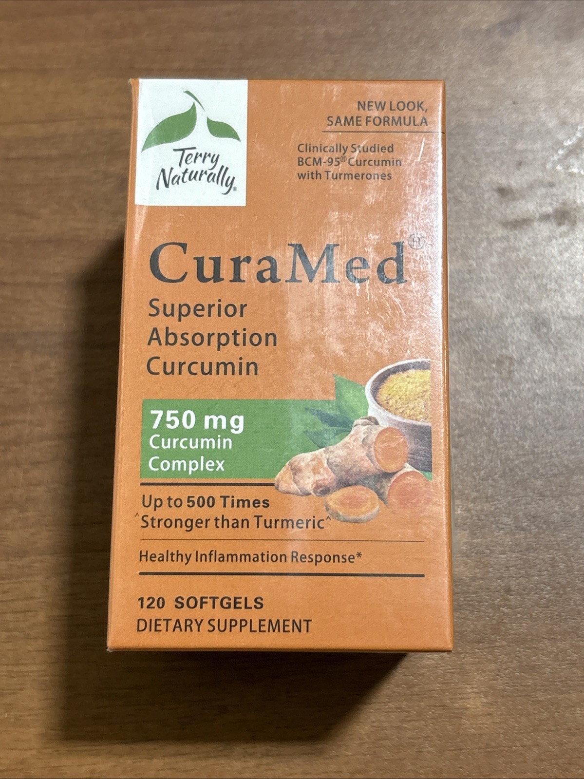 Terry Naturally CuraMed Softgels – 750mg – 120 Count – Exp 07/2026