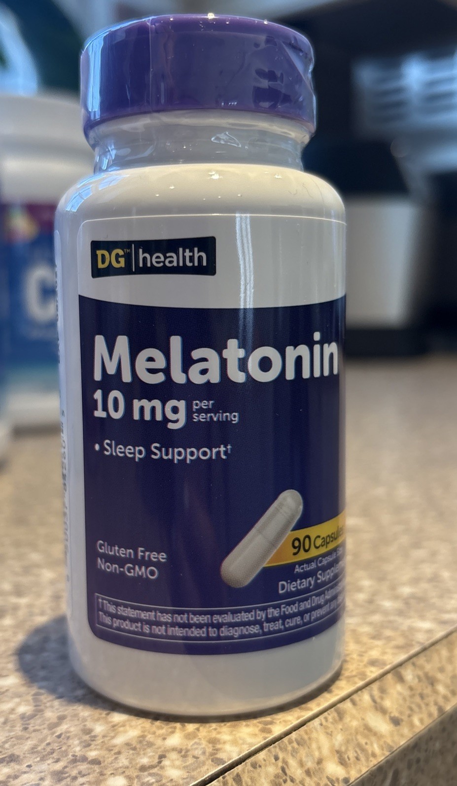 DG Health 10mg  Melatonin Capsules for Sleep Support 90count  08/2027 –