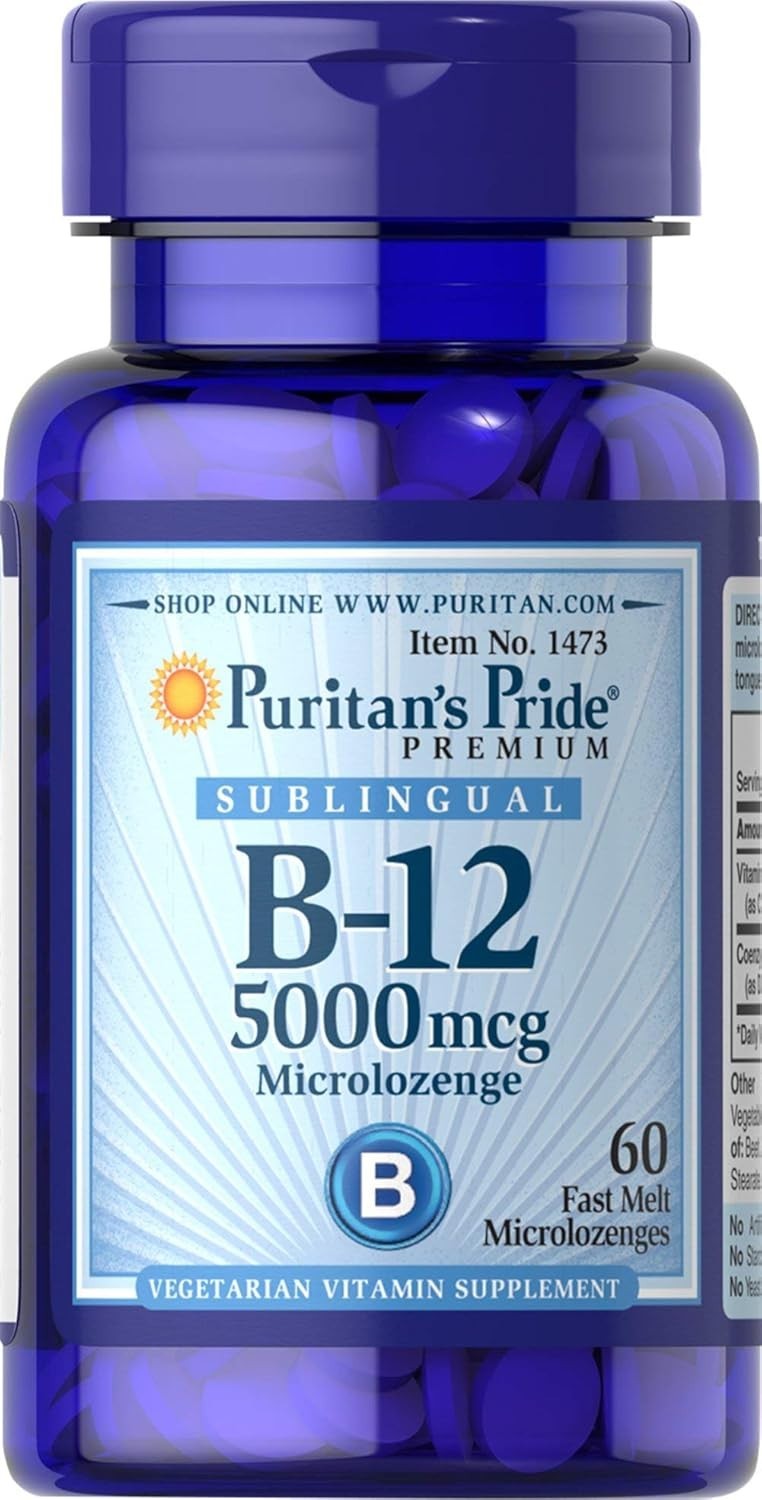Puritan’s Pride Vitamin B-12 Helps Convert Food into 60 Count (Pack of 1)