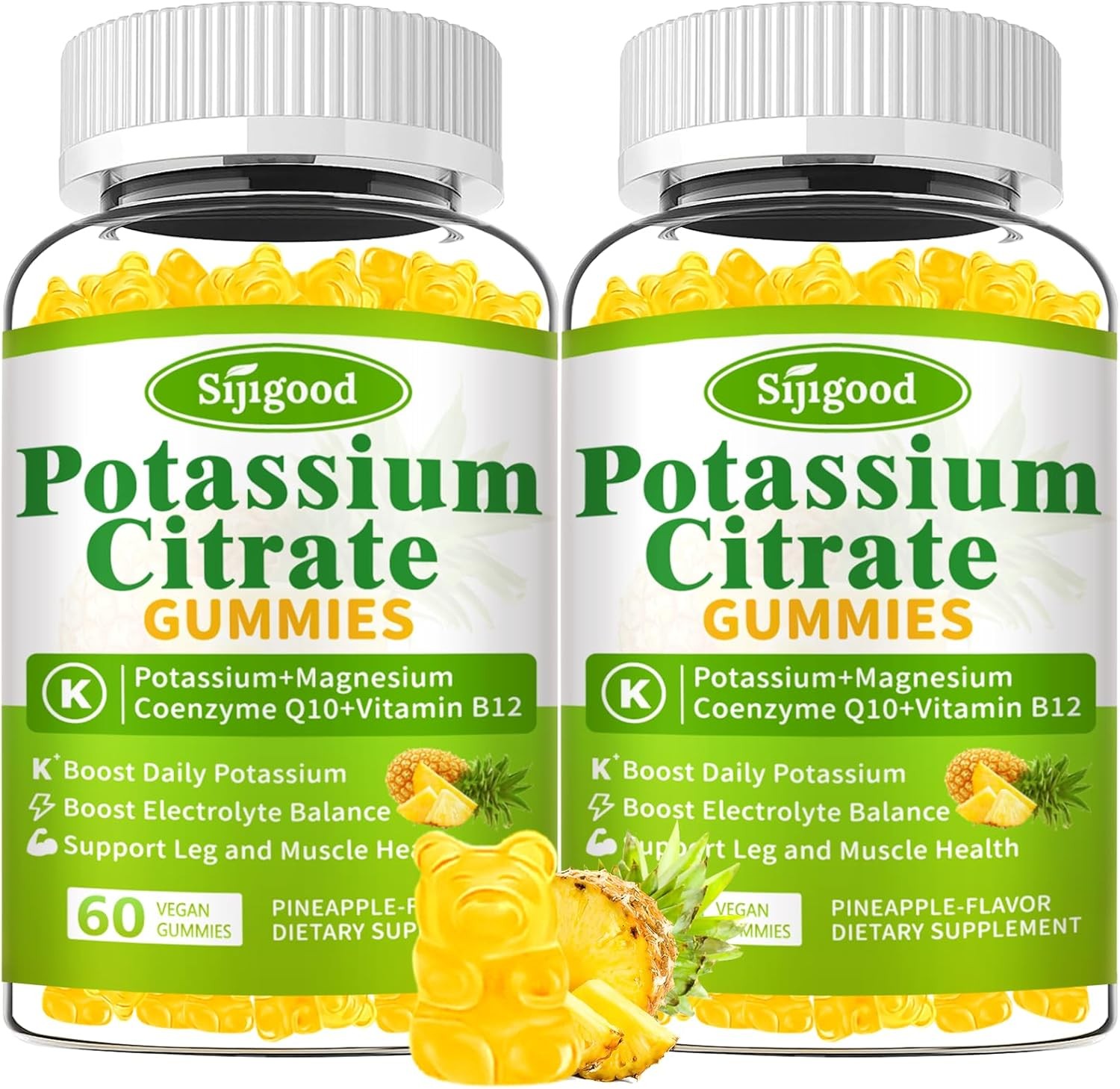 2 Pack Potassium Citrate Gummies – High Potency 60 Count (Pack of 2)