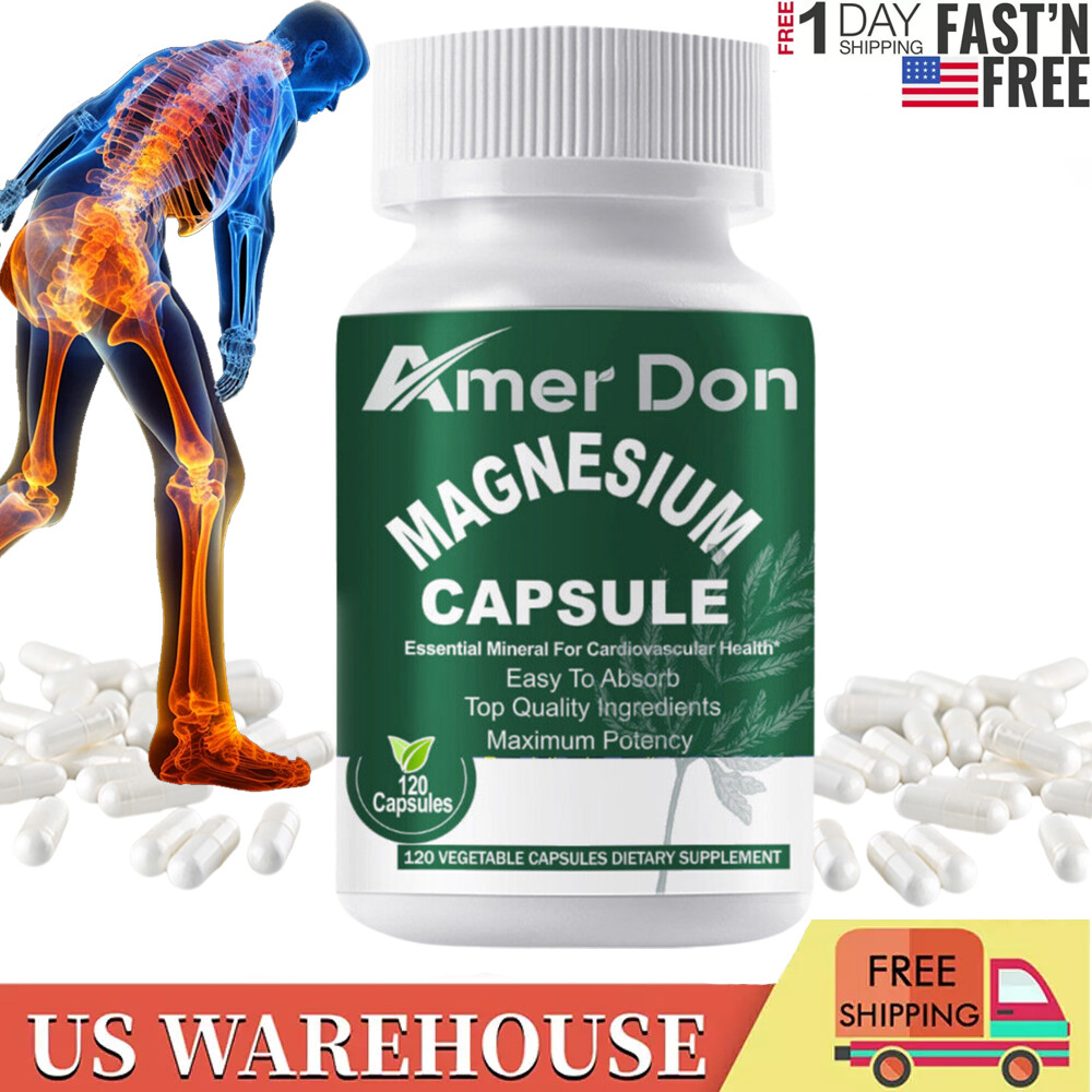 Magnesium Glycinate Capsules 500mg Sleep,Muscle Support Stress & Anxiety Relief